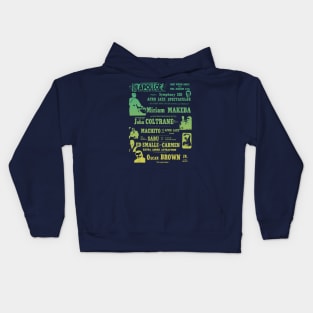 Miriam Makeba, John Coltrane, Oscar Brown live poster Kids Hoodie